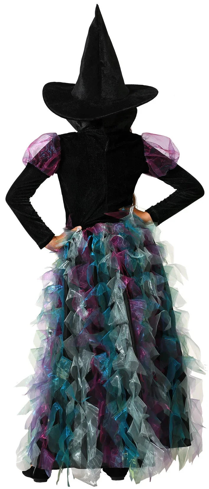 Disfraz de Bruja Verde y Morado para Niña Brujas Atosa